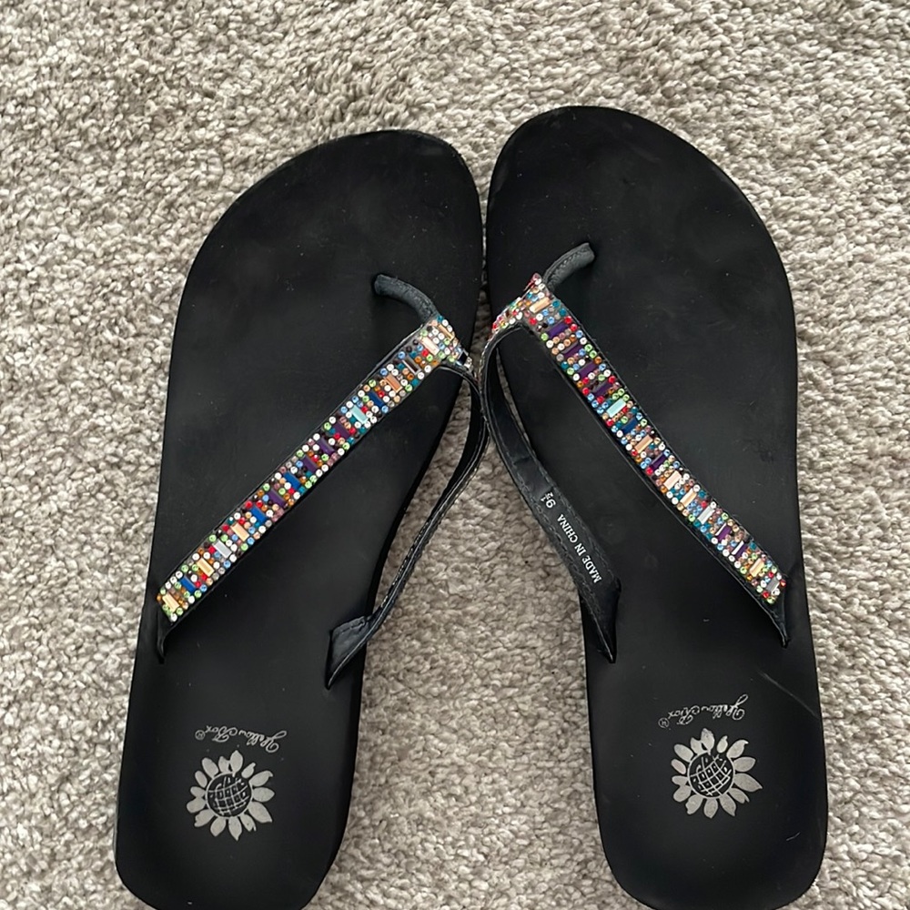 Beautiful jeweled flip flops!